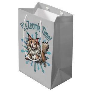 Sac Cadeau Moyen C'est Zoomie Time Maine Coon Cat