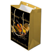 Sac Cadeau Moyen Chaînes et clés, Joyeux anniversaire_ (Devant Angle)