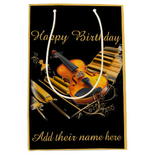 Sac Cadeau Moyen Chaînes et clés, Joyeux anniversaire_