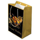 Sac Cadeau Moyen Chaînes et clés, Joyeux anniversaire_ (Dos Angle)