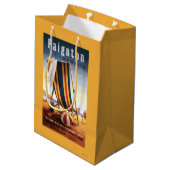 Sac Cadeau Moyen Chaise de plage de chemins de fer et affiche (Dos Angle)