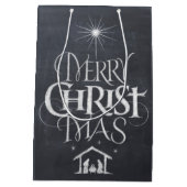 Sac Cadeau Moyen Chalet de Noël religieux chrétien Joyeux (Dos)