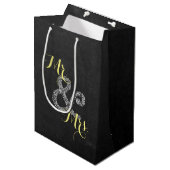 Sac Cadeau Moyen Chalkboard Automne Mariage Mr & Mrs Party Cadeau (Devant Angle)