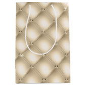 Sac Cadeau Moyen Champagne Diamond de crème d'or (Devant)