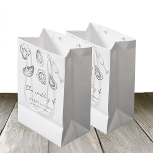 Sac Cadeau Moyen Champagne et huîtres Rôtis Mariage Favoriser