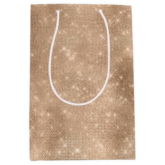 Sac Cadeau Moyen Champagne Glitz (Devant)