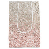 Sac Cadeau Moyen Champagne Or rose blanc brillant Parties scintilla (Dos)