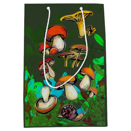 Sac Cadeau Moyen Champignons sauvages (Devant)