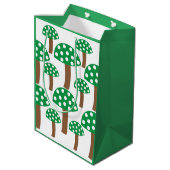 Sac Cadeau Moyen Champignons verts (Dos Angle)