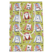Sac Cadeau Moyen Chandails et bas de Noël (Dos)