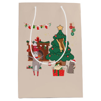 Sac Cadeau Moyen Chaos de chats de Noël