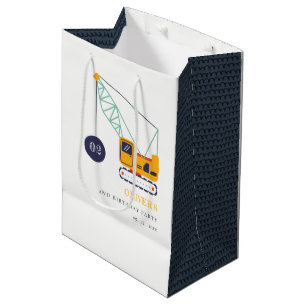 Sac Cadeau Moyen Charmant véhicule de grue de construction n'import