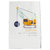 Sac Cadeau Moyen Charmant véhicule de grue de construction n'import (Dos)