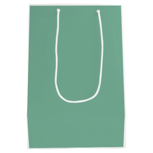 Sac Cadeau Moyen Charme & Élégance : Monogramme vert Menthe Pointe (Dos)
