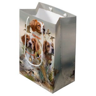 Sac Cadeau Moyen Chasse à la caille avec un Espagnol breton, Art