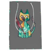 Sac Cadeau Moyen chat avec couteau (Devant)