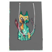 Sac Cadeau Moyen chat avec couteau (Dos)