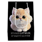 Sac Cadeau Moyen Chat chaton blanc et orange moelleux (Dos)