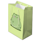 Sac Cadeau Moyen Chat Chubby Matcha Vert (Dos Angle)