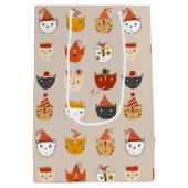 Sac Cadeau Moyen Chat de fête (Dos)