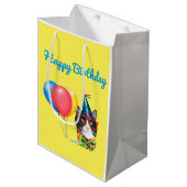 Sac Cadeau Moyen Chat de joyeux anniversaire (Devant Angle)