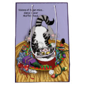 Sac Cadeau Moyen Chat de Noël (Dos)