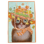 Sac Cadeau Moyen Chat de Pâques dans le capot de Pâques avec des (Devant)