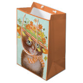 Sac Cadeau Moyen Chat de Pâques dans le capot de Pâques avec des (Devant Angle)