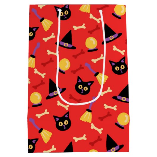 Sac Cadeau Moyen Chat noir (Dos)