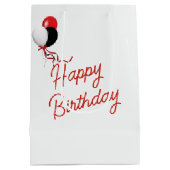 Sac Cadeau Moyen Chat Noir Anniversaire Avec Mug Rouge (Dos)