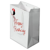Sac Cadeau Moyen Chat Noir Anniversaire Avec Mug Rouge (Dos Angle)
