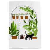 Sac Cadeau Moyen Chat noir en serre Anniversaire (Dos)