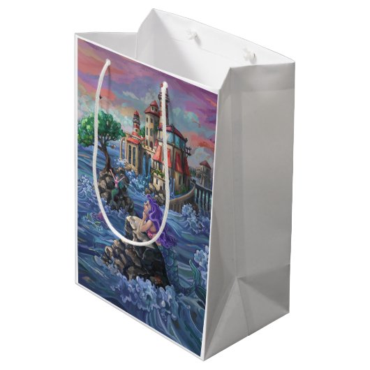 Sac Cadeau Moyen Château de Mermaid (Dos Angle)