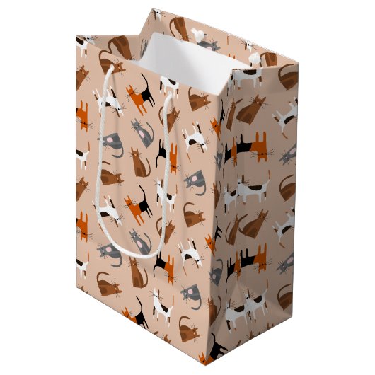 Sac Cadeau Moyen Chats (Devant Angle)