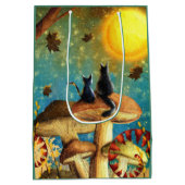 Sac Cadeau Moyen Chats de champignons (Dos)