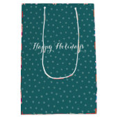 Sac Cadeau Moyen Chats de fête avec Noël vert (Dos)