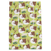Sac Cadeau Moyen Chats et fleurs (Dos)