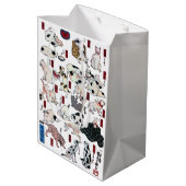 Sac Cadeau Moyen Chats japonais (couleur Arrière - plan changeable) (Dos Angle)