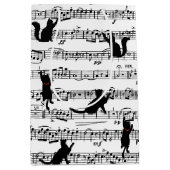 Sac Cadeau Moyen Chats noirs sur partition   (Devant)