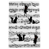 Sac Cadeau Moyen Chats noirs sur partition   (Dos)