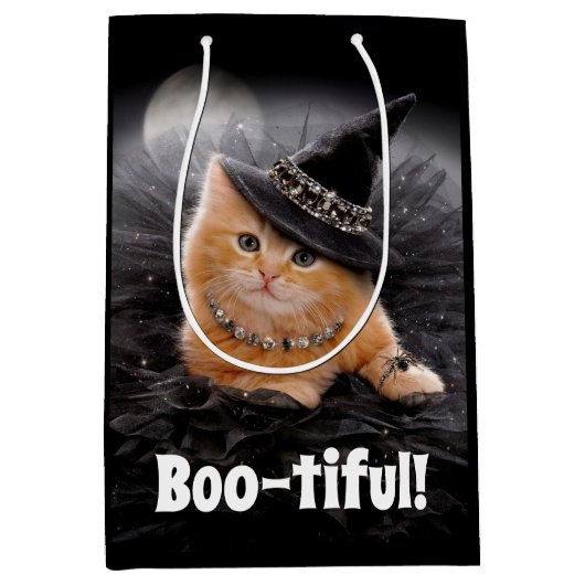 Sac Cadeau Moyen Chatte à sorcière glamour (Devant)