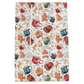 Sac Cadeau Moyen Chaud cacao pain d'épices Cookies Noël rustique (Dos)