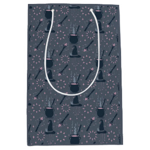 Sac Cadeau Moyen Chaudière Magique d'Halloween Sorcière