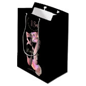 Sac Cadeau Moyen Chaussures Ballerina Pink Toe Noir (Dos Angle)