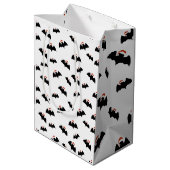 Sac Cadeau Moyen Chauves-souris avec chapeau de Père Noël (Dos Angle)