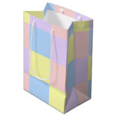 Sac Cadeau Moyen Checkers Pastel Spring (Devant Angle)