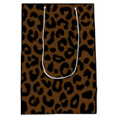 Sac Cadeau Moyen Cheetah Motif imprimé noir Brown (Dos)