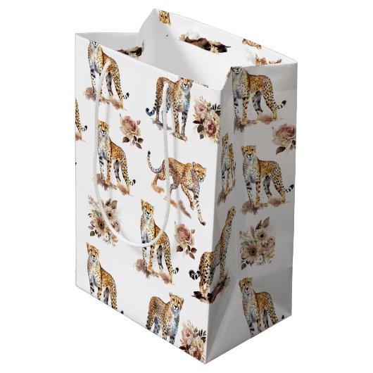 Sac Cadeau Moyen Cheetahs Floral (Dos Angle)