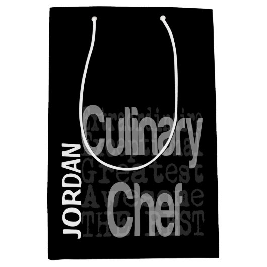 Sac Cadeau Moyen Chef Cuisinier Extraordinaire CUSTOM (Devant)