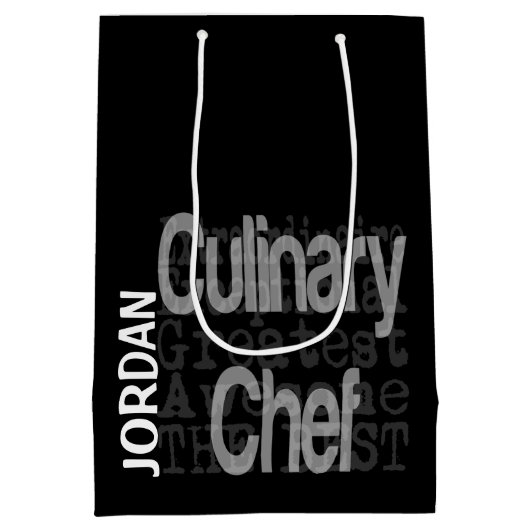 Sac Cadeau Moyen Chef Cuisinier Extraordinaire CUSTOM (Dos)